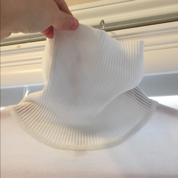 Black and white Calvin Klein turtle neck sweater. - Picture 3 of 6